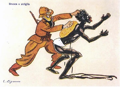 Fig. 8 – Brusca e Striglia, Postal Card, E. Ligrano, Arti Grafiche Minarelli, 1935
