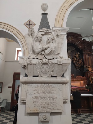 Fig. 5 – Funeral Monument of Michele e Giuseppe Perremuto (Federico Siracusa [attr.], Palermo, Chiesa dei Cappuccini, 1807)
